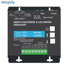 Amlder Uchel 4 Sianeli DMX Decoder 10A Gyda Arddangosfa Ar-fwrdd