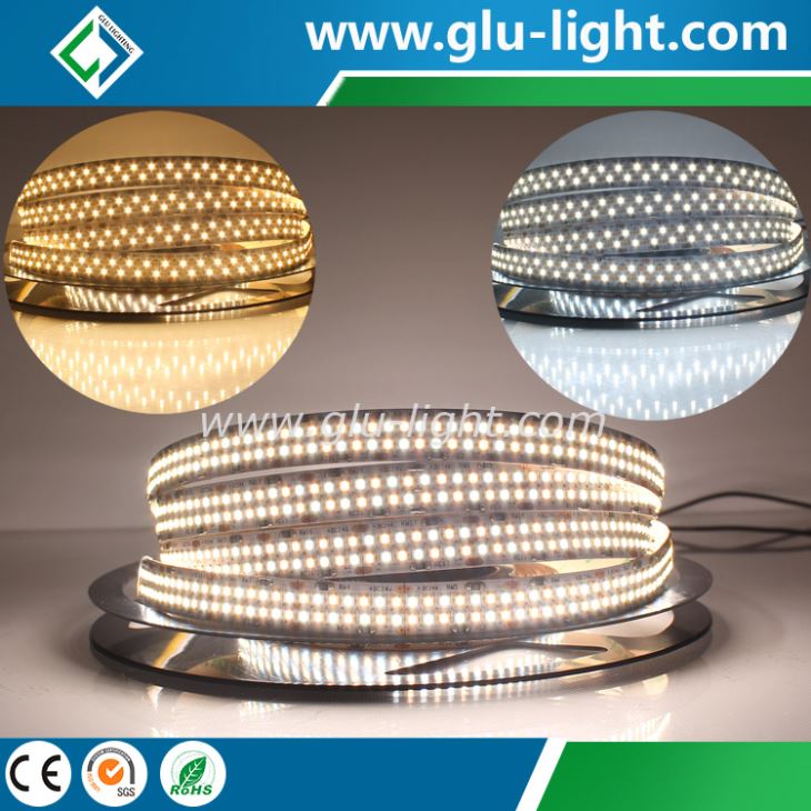 Super brightness 2216 led strip Bi-color led strip with 560 leds/m 